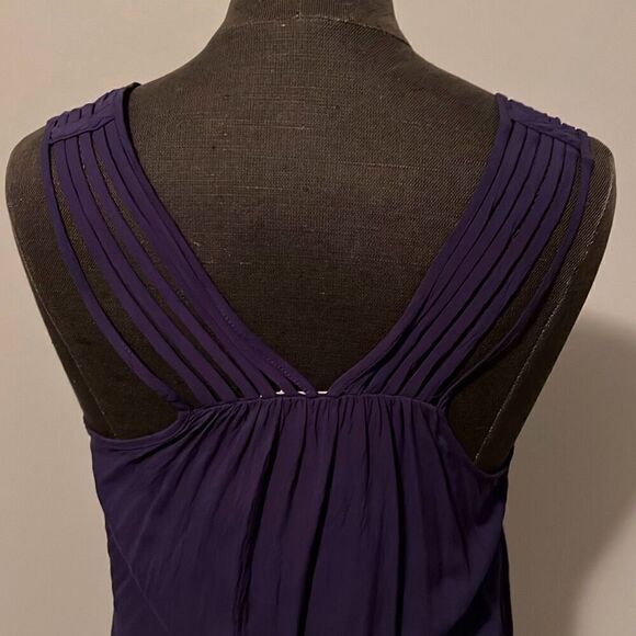 BCBGeneration Women's V-Neck High Low Hem Strappy Back Tank Top - Picture 5 of 8